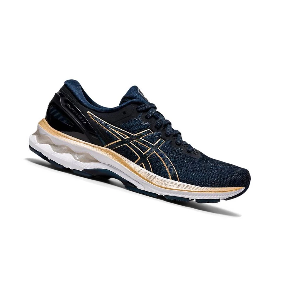Női Asics GEL-KAYANO 27 Futócipő Sötétkék | DQTX74318